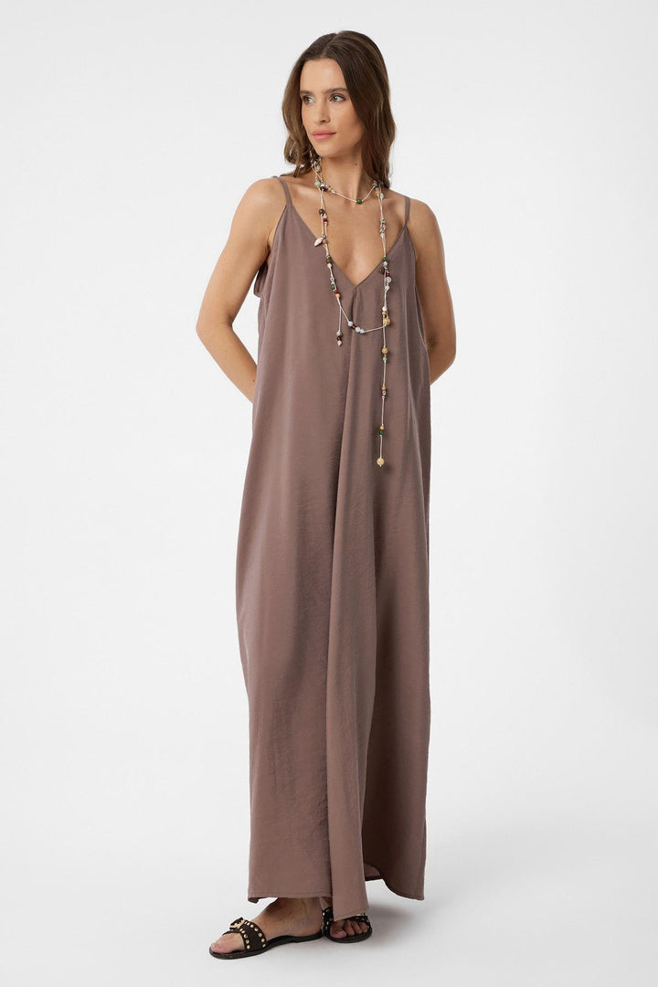 ANT Antioch Coffee Strap Modal Long Women's Dress - Pforzheim