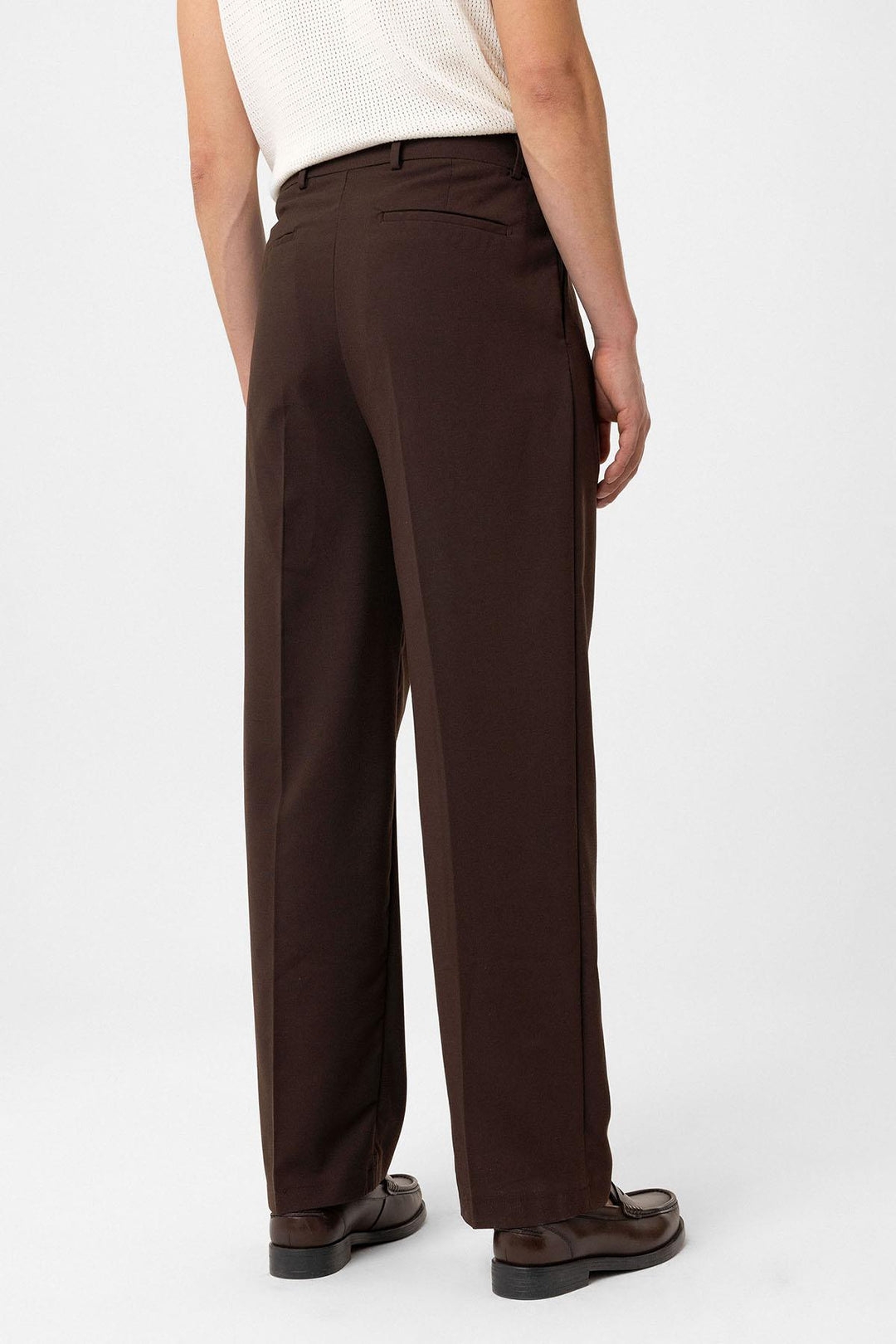 ANT Antioch Coffee Double Pleated Baggy Fit Men's Pants - Galátsi