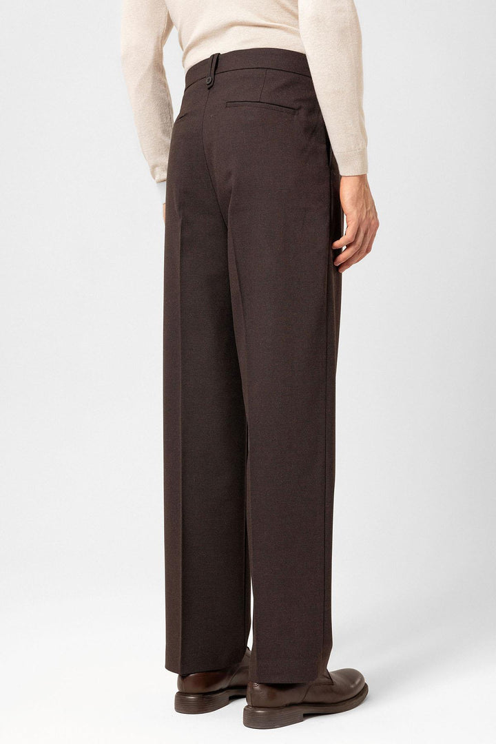 ANT Antioch Coffee Double Pleated High Waist Men's Pants - Blacksburg