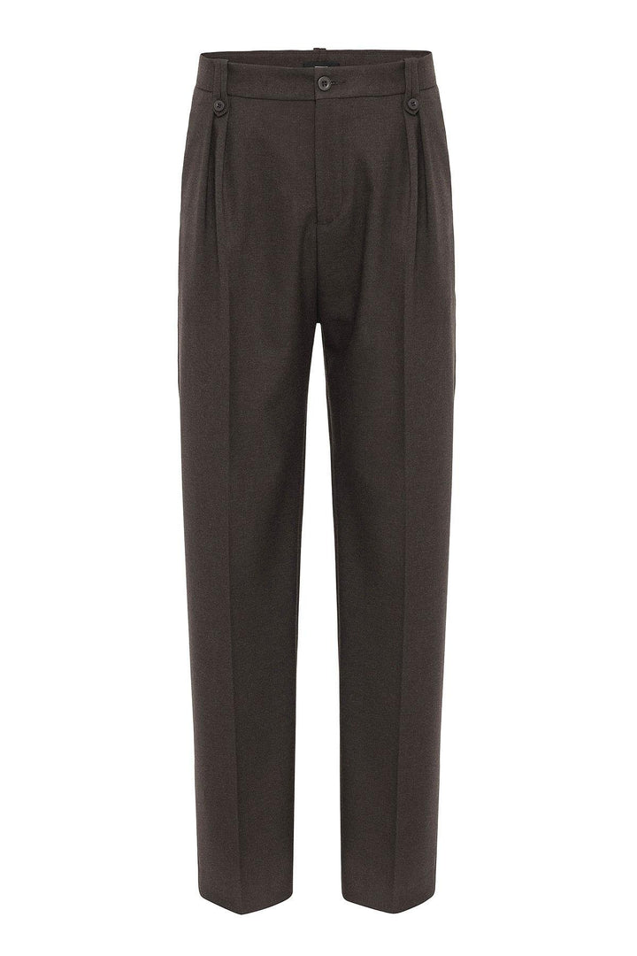 ANT Antioch Coffee Double Pleated High Waist Men's Pants - Blacksburg