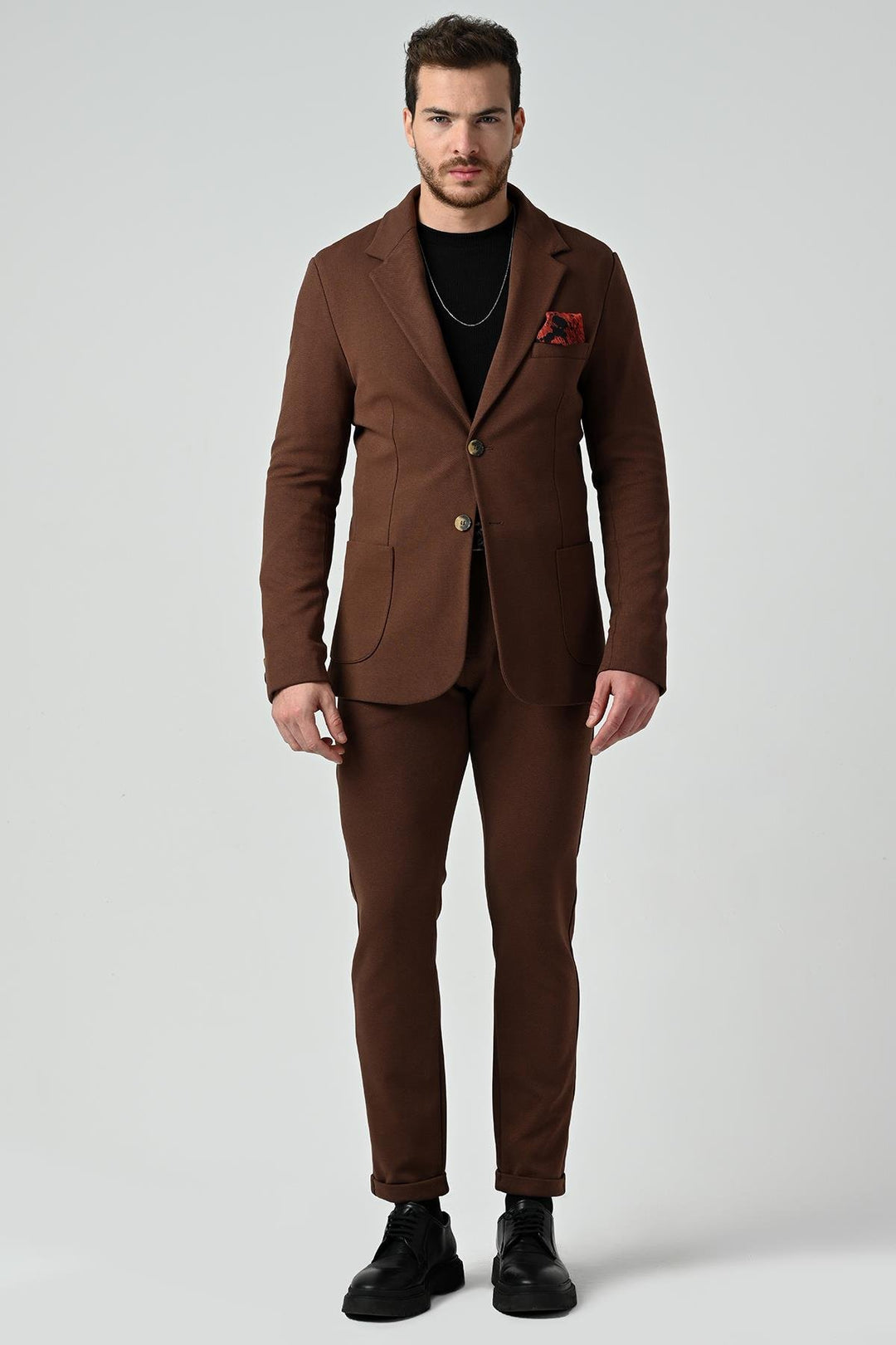 ANT Antioch Coffee Men's Unlined Jacket Trousers Suit - Vitrolles