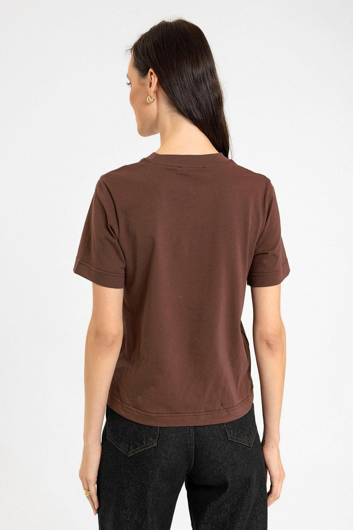 ANT Antioch Coffee Woman Bicycle Neck Basic T-Shirt - Ocoyoacac