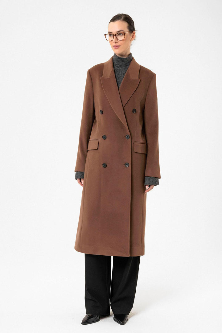ANT Antioch Coffee Women's Wrap Long Coat - Union