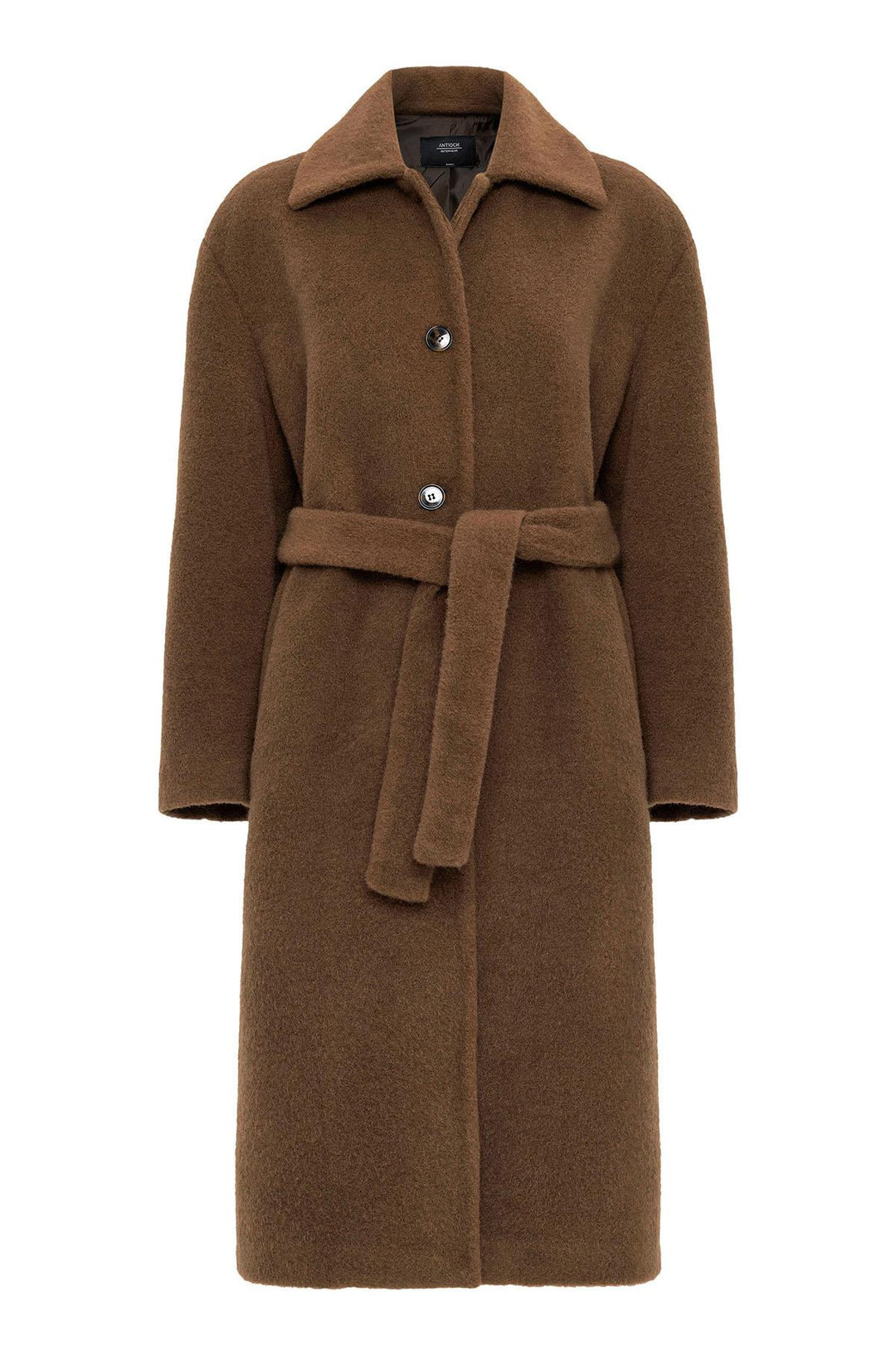 ANT Antioch Coffee Women's Belted Soft Textured Coat - San Juan de los Lagos