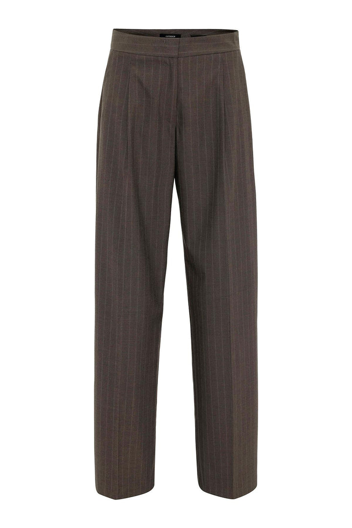 ANT Antioch Coffee Women's High Waisted Striped Pants - Herzogenrath