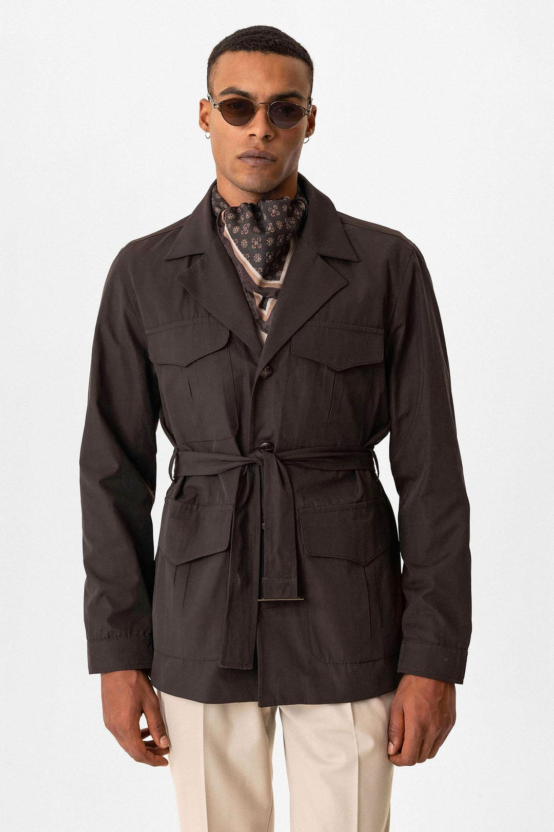 ANT Belted Safari Men's Trench Coat - Carini