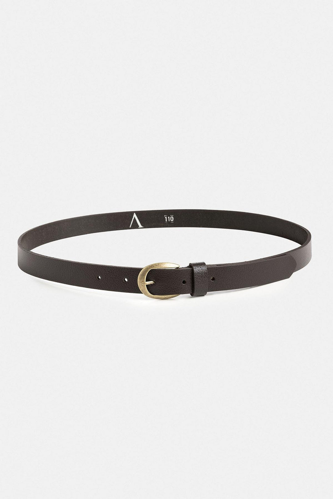ANT Antioch Coffee Oval Buckle Men's Leather Belt - Ovar