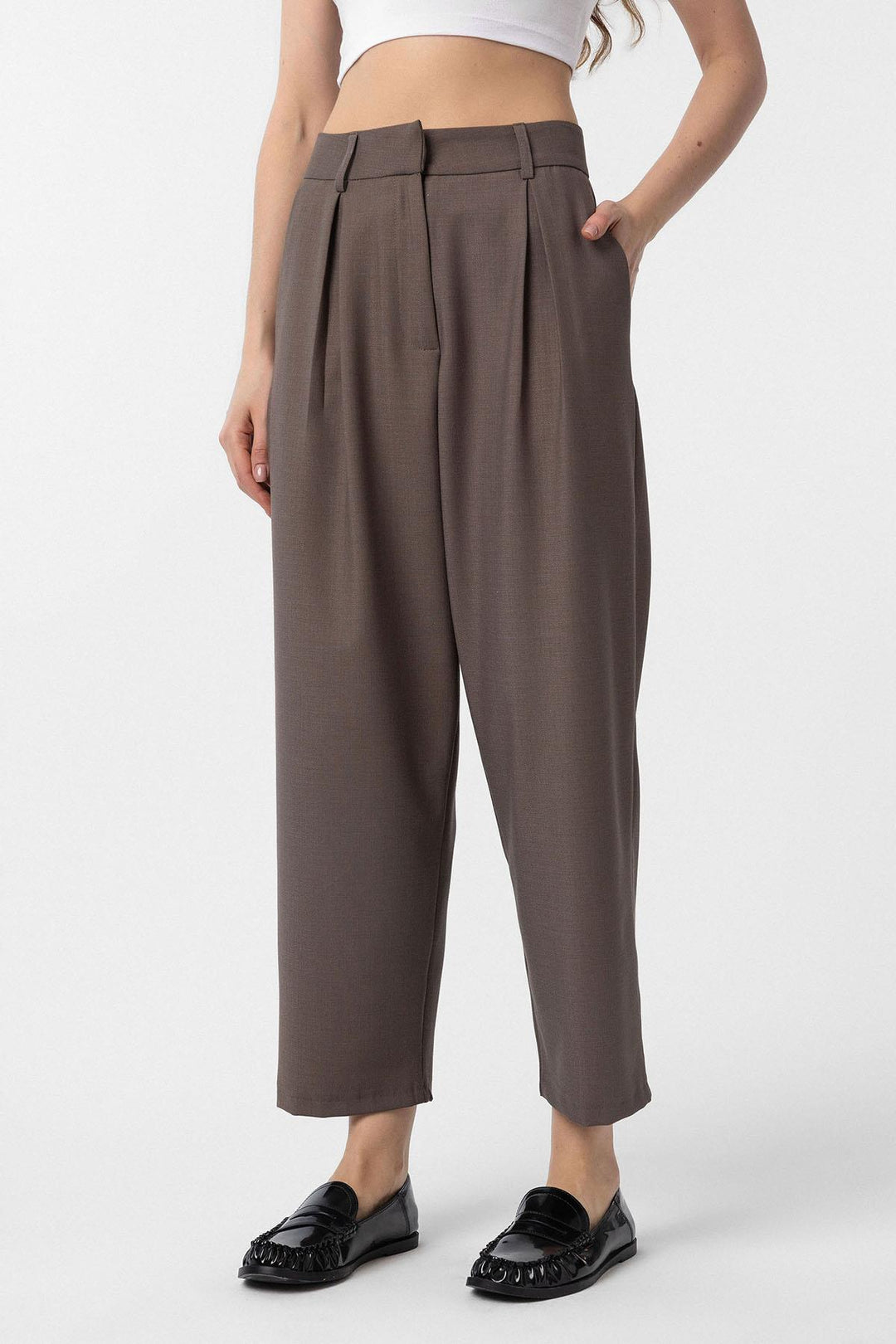 ANT Antioch Coffee Pilili Soft Ankle-Length Women's Pants - Myrhorod