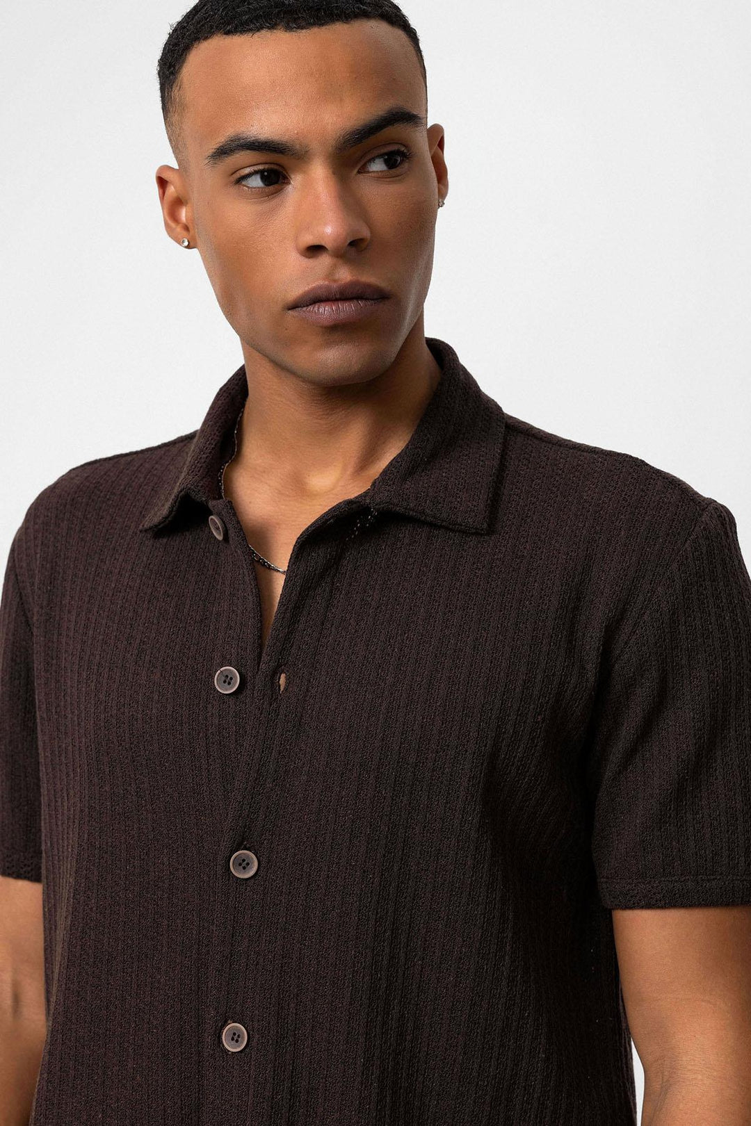 ANT Polo Neck Knitted Short Sleeve Men's Shirt - Visalia