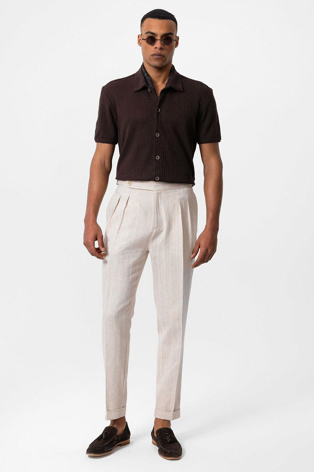 ANT Polo Neck Knitted Short Sleeve Men's Shirt - Visalia