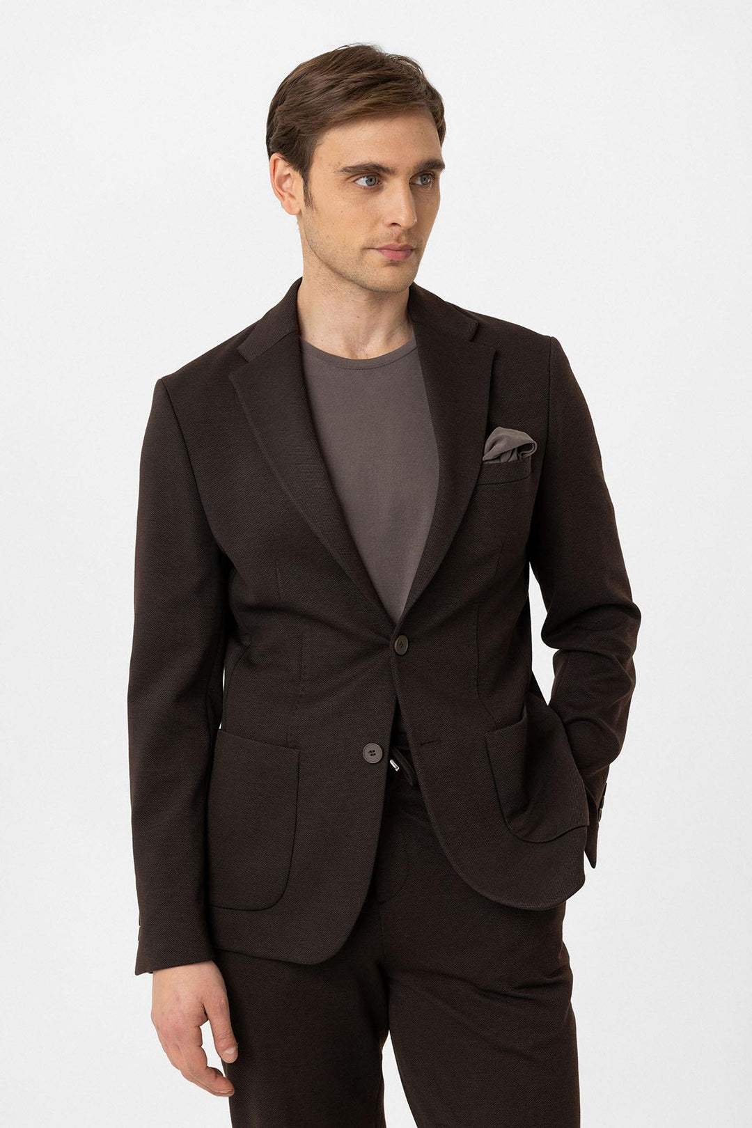 ANT Antioch Coffee Slim Fit Comfort Men's Suit - Sierra Vista