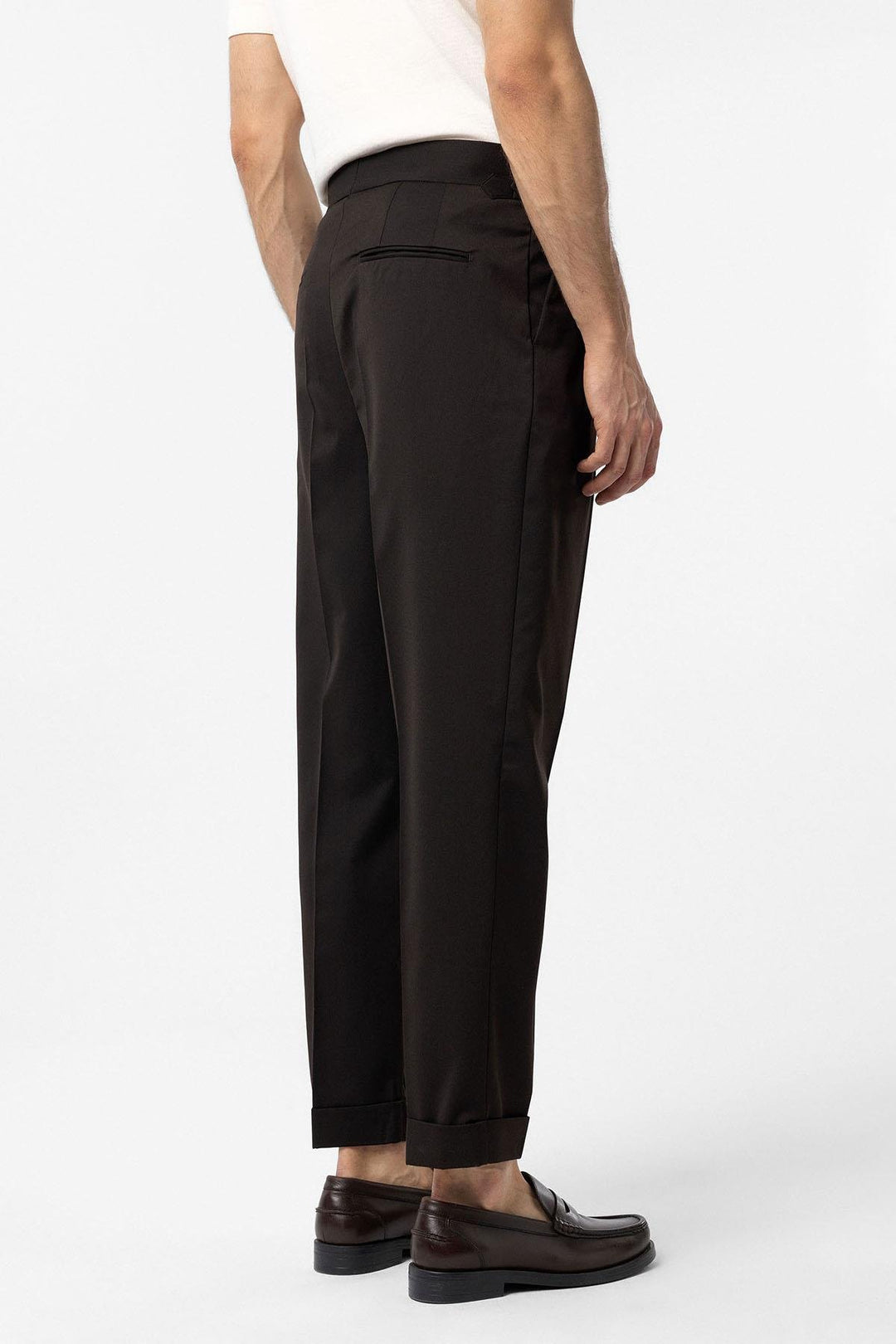 ANT Antioch Coffee High Waist Italian Cut Pleated Men's Pants - Ixtaczoquitlán