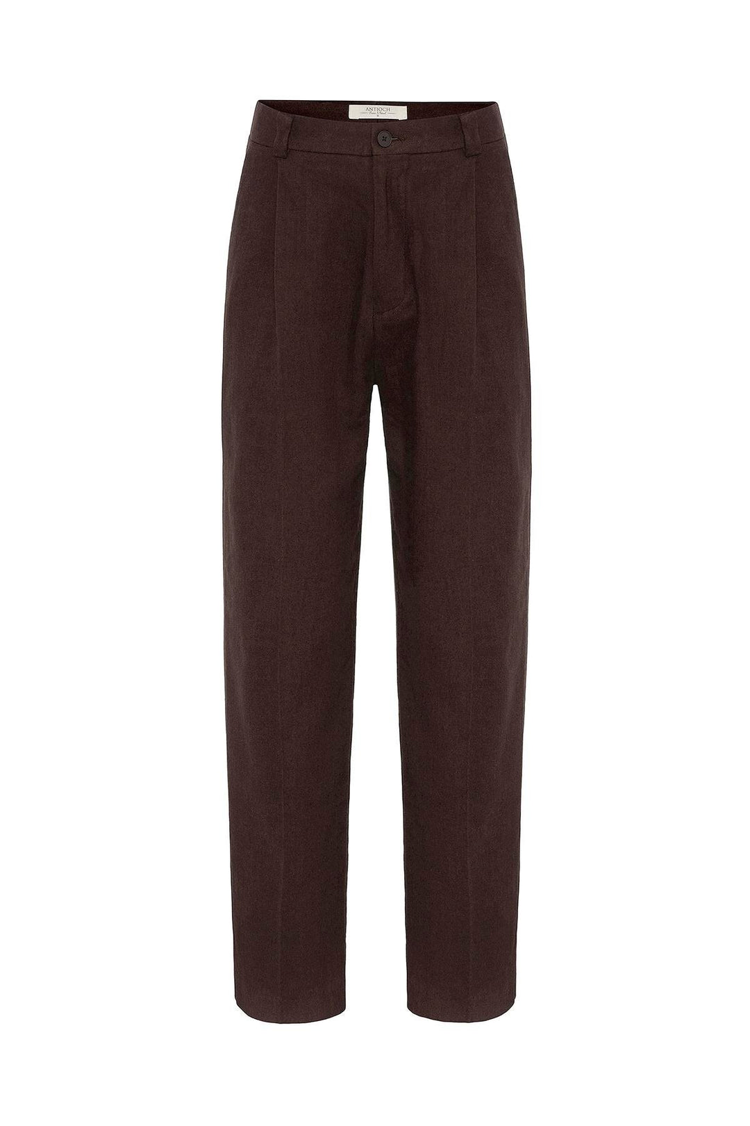 ANT Antioch Coffee High Waist Linen Blend Men's Pants - Pavia