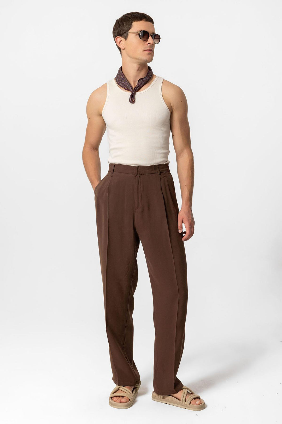 ANT High Waist Pleated Baggy Men's Pants - San Vicente de Baracaldo