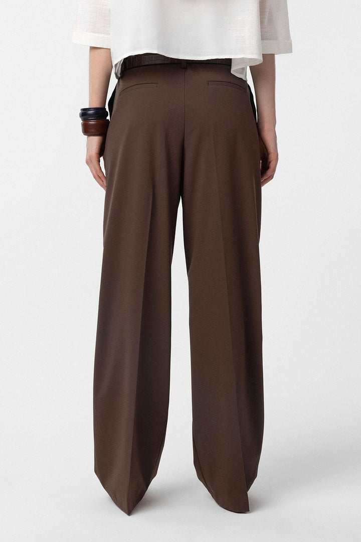 ANT Antioch Coffee High Waisted Belted Women's Pants - Warwick