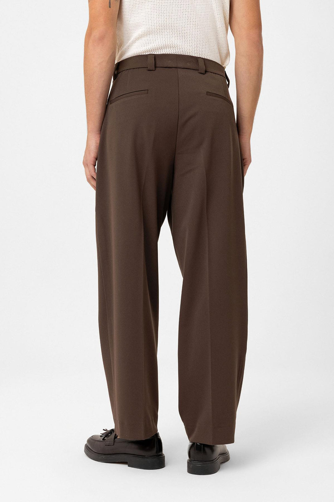 ANT Antioch Coffee High Waist Relax Fit Pleated Men's Pants - New Brunswick