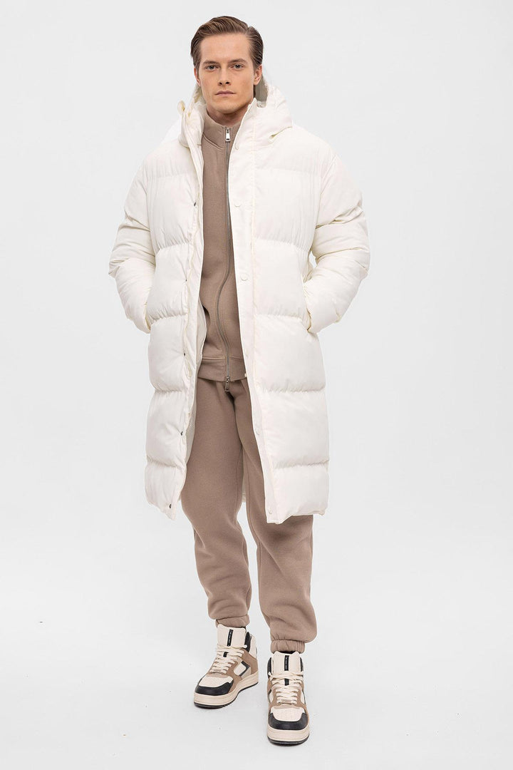 ANT Hooded Long Puffer Jacket - Basildon