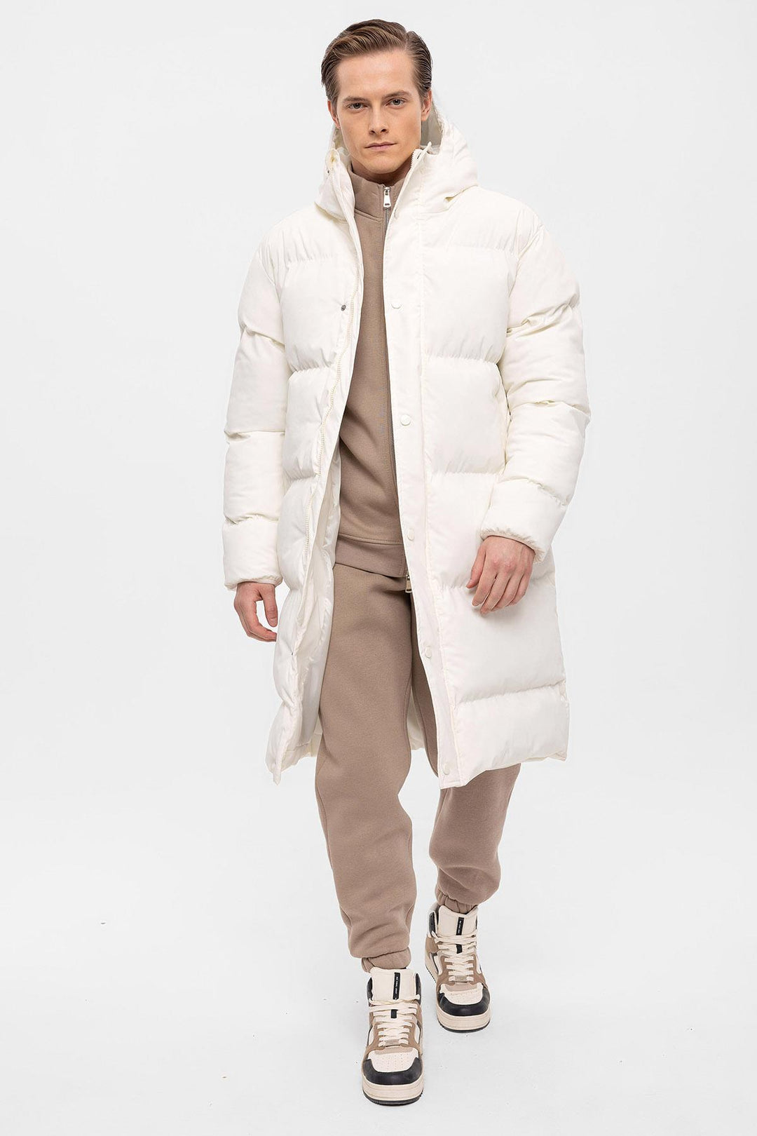 ANT Hooded Long Puffer Jacket - Basildon