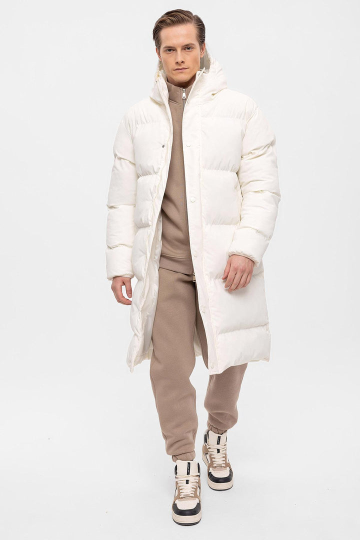 ANT Hooded Long Puffer Jacket - Basildon