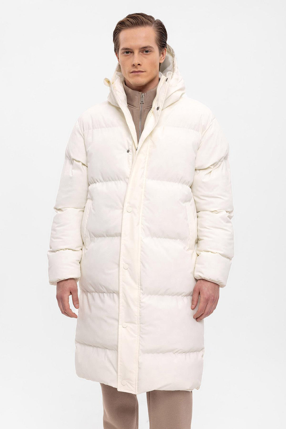 ANT Hooded Long Puffer Jacket - Basildon