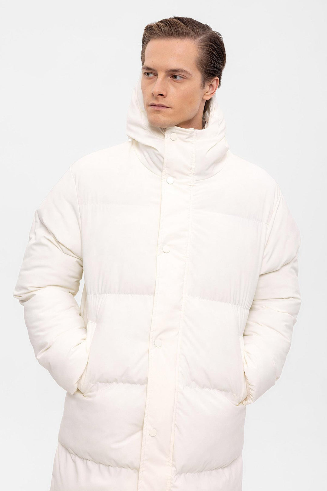 ANT Hooded Long Puffer Jacket - Basildon