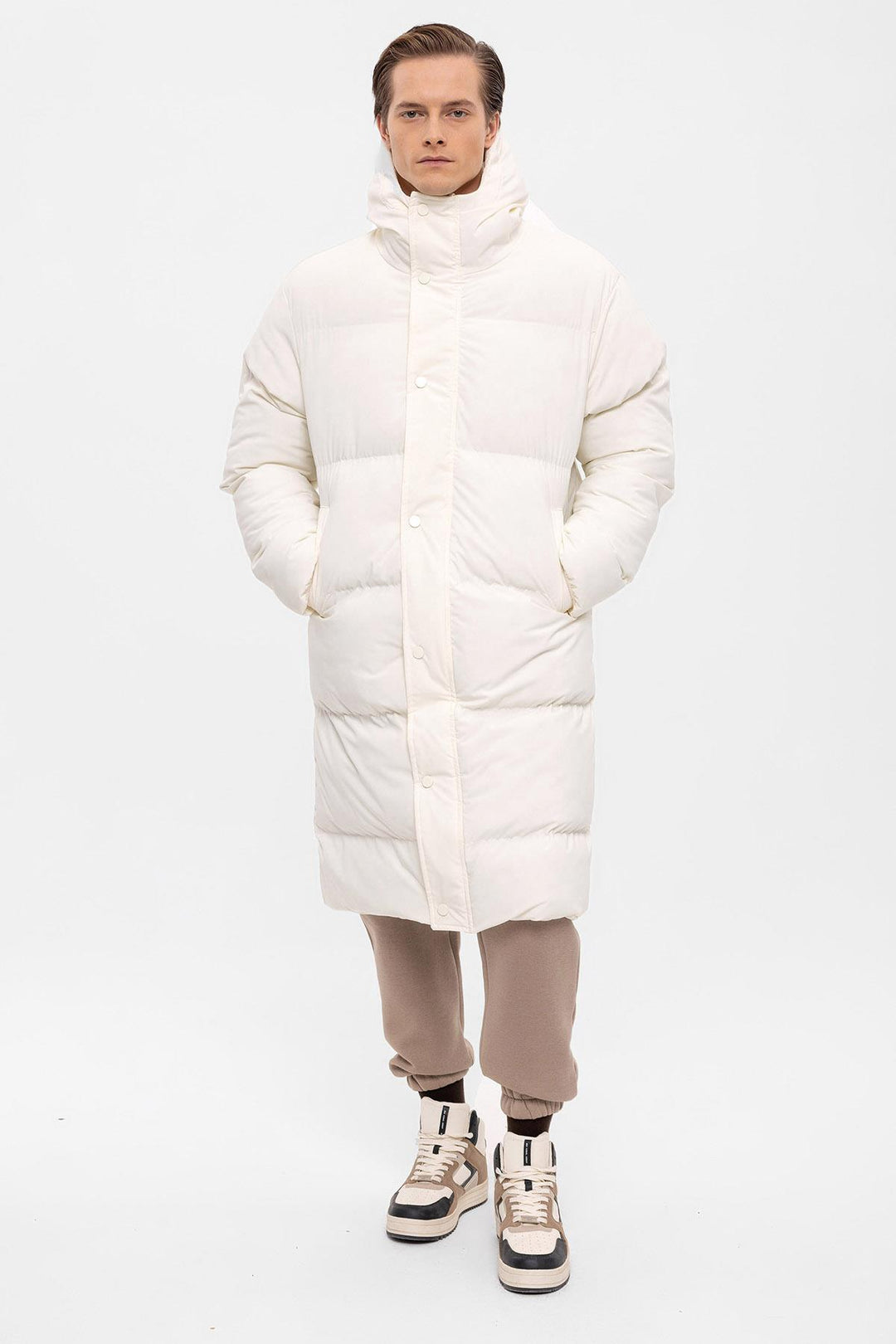 ANT Hooded Long Puffer Jacket - Basildon