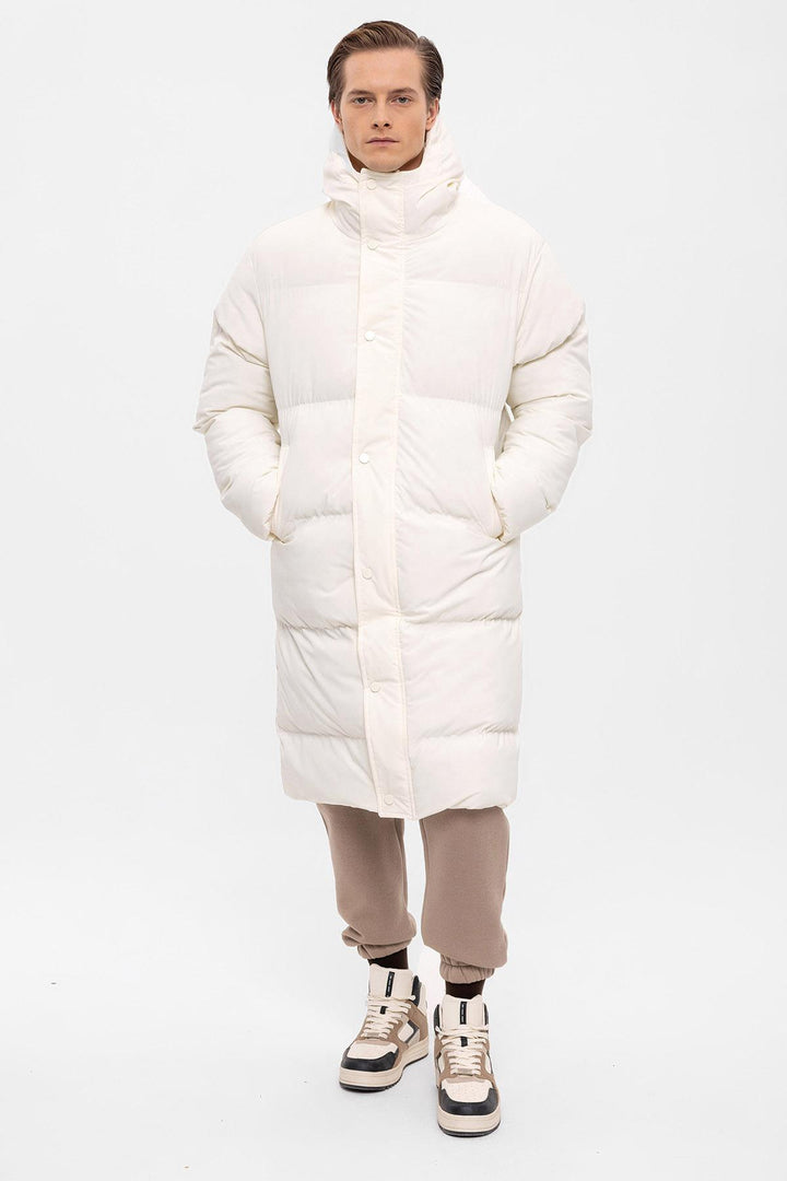 ANT Hooded Long Puffer Jacket - Basildon