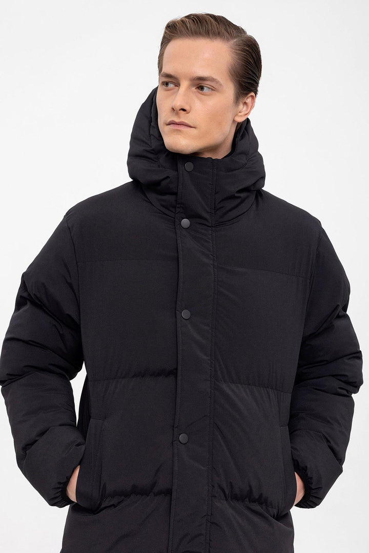 ANT Hooded Long Puffer Jacket - Modena