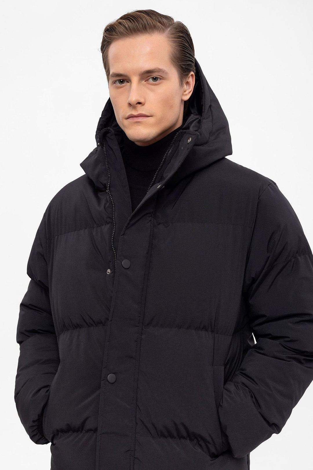 ANT Hooded Long Puffer Jacket - Modena