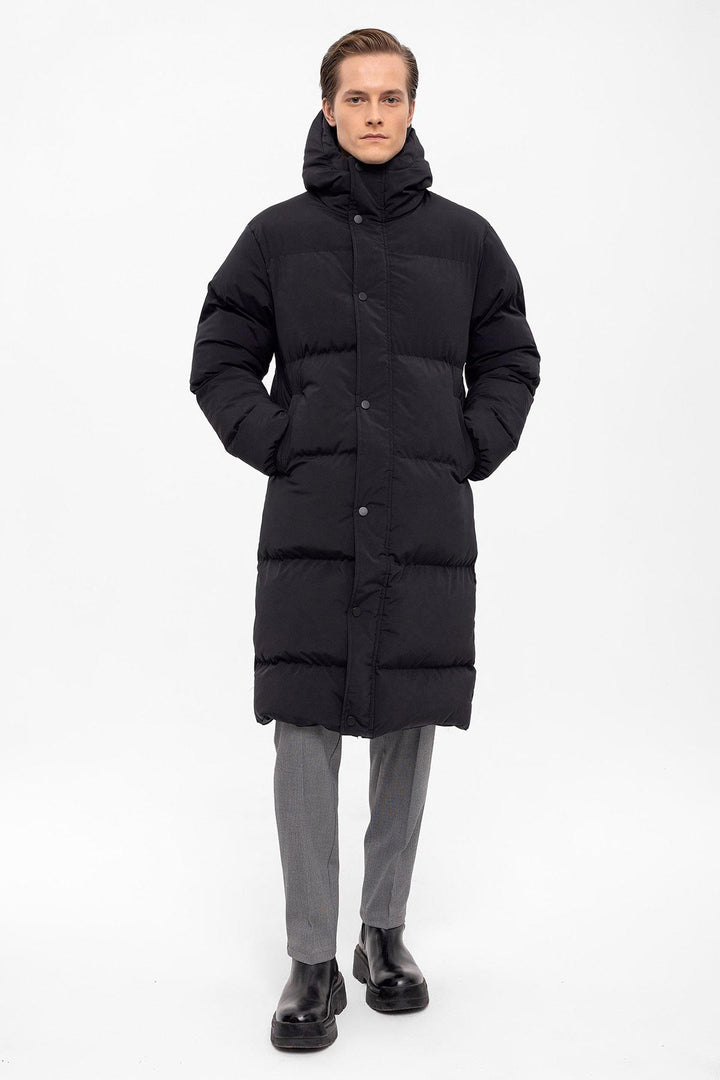 ANT Hooded Long Puffer Jacket - Modena