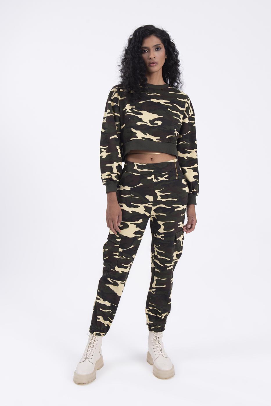 BSL Women Cargo pocket camo jogger pants - Mira
