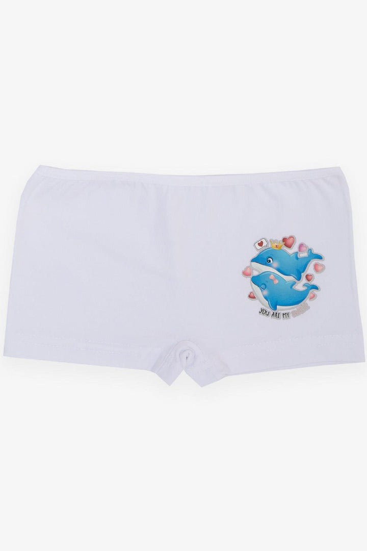 BRE Katamino Girl Child Athlete & Boxer Team Cute Dolphin Printed 30 Years, White - West New York