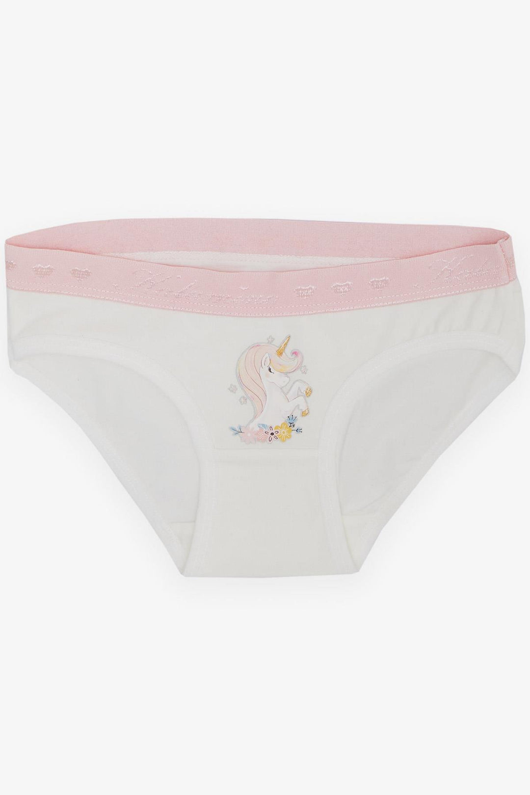 BRE Katamino Girl Child Tank Top & Slip Set Cute Unicorn Printed 10 Years, Ecru - Woonsocket