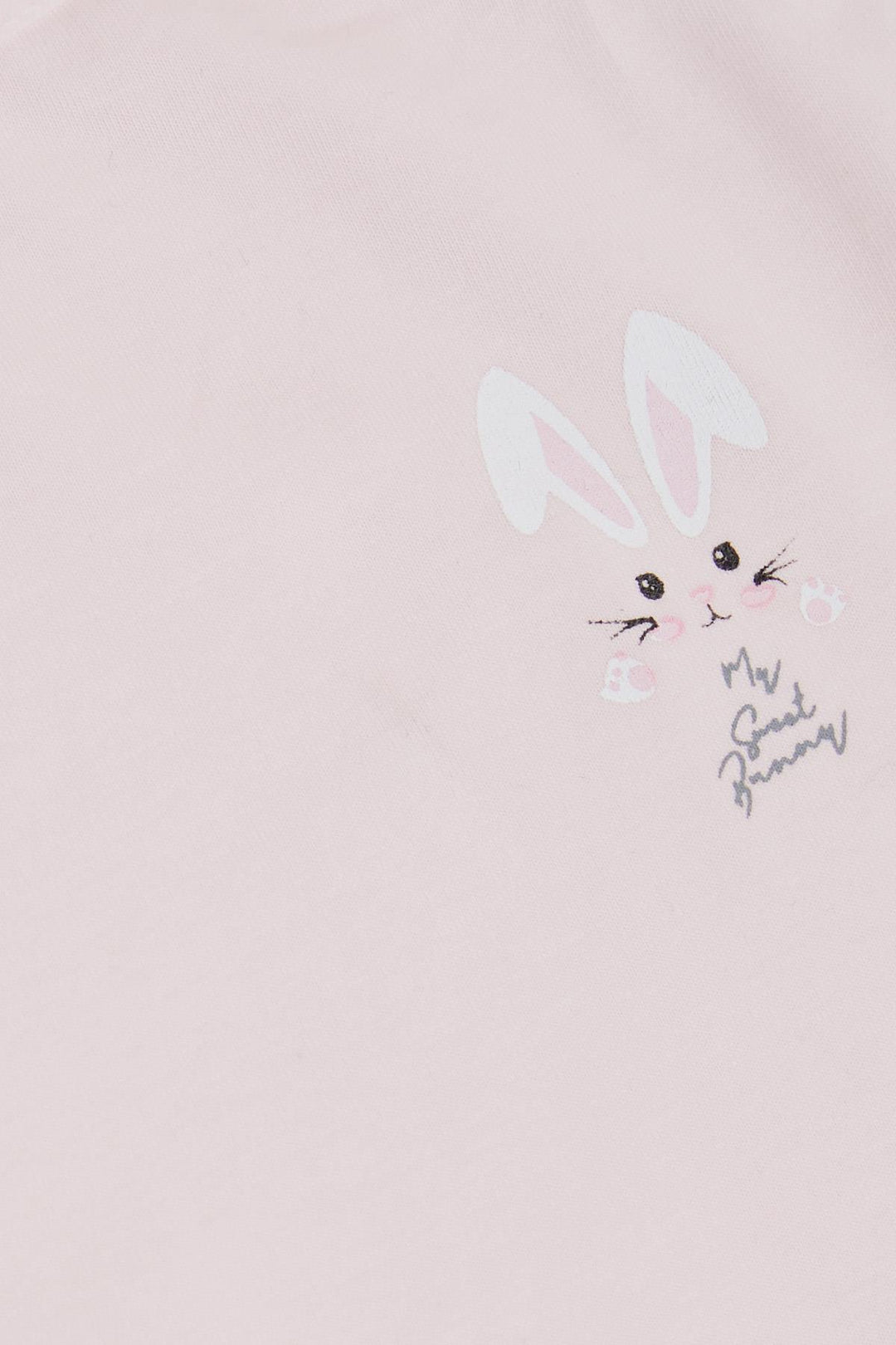 BRE Katamino Girl Child Athlete & Slip Set Cute Bunny Printed 1-8 Years, Pink - Actopan