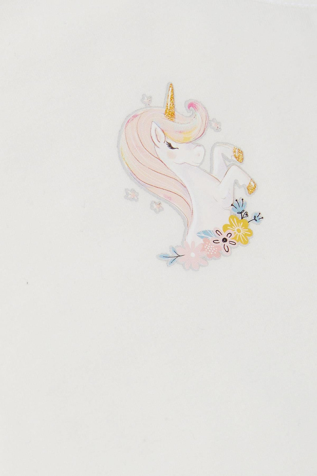 BRE Katamino Girl Child Tank Top & Slip Set Cute Unicorn Printed 10 Years, Ecru - Woonsocket