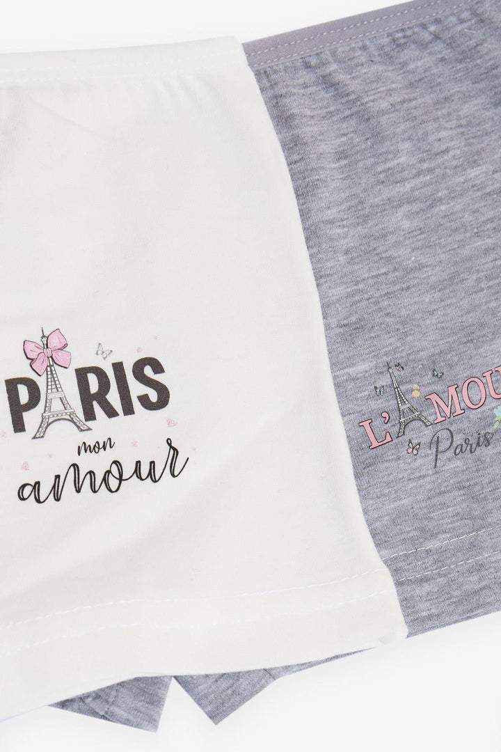 BRE Katamino Girl Child Boxer 2 Pieces Paris Printed 9-, Mixed Color - Tecomán