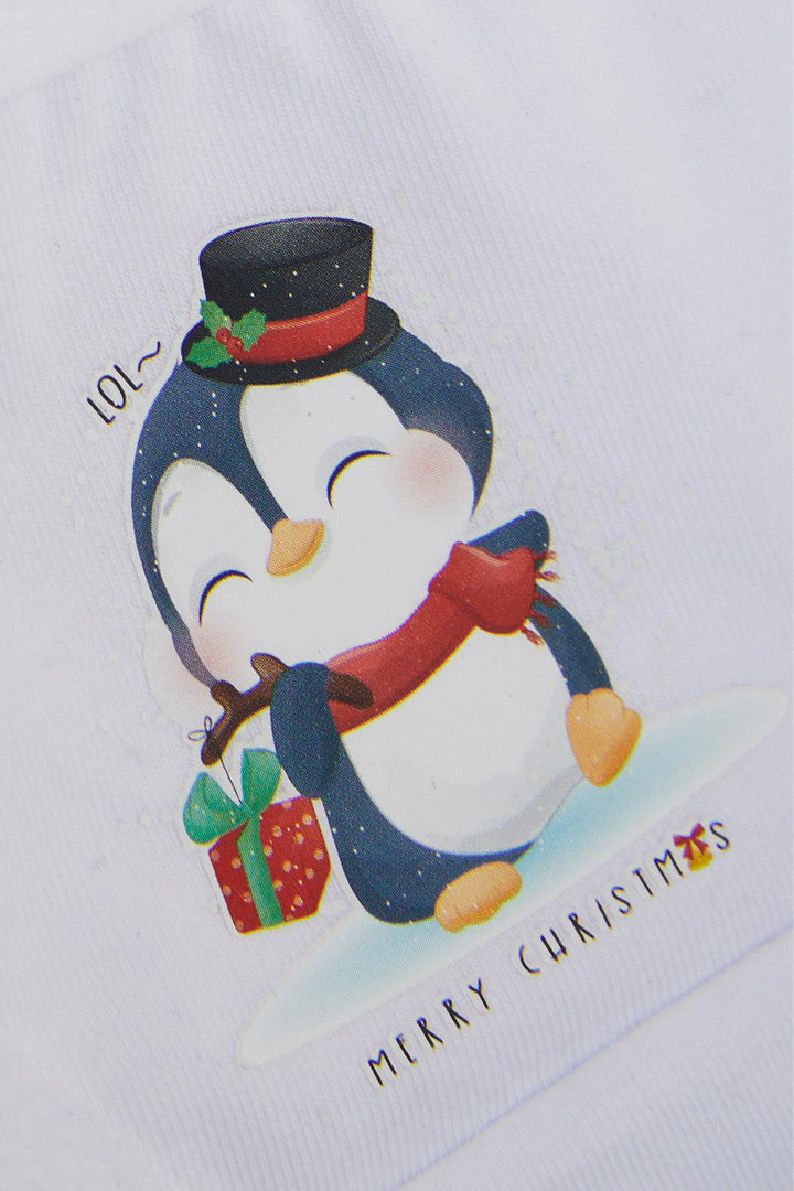 BRE Katamino Girl Child Slip 3 Pieces Christmas Themed Cute Penguin Printed 10 Years, Mixed Color - Estero
