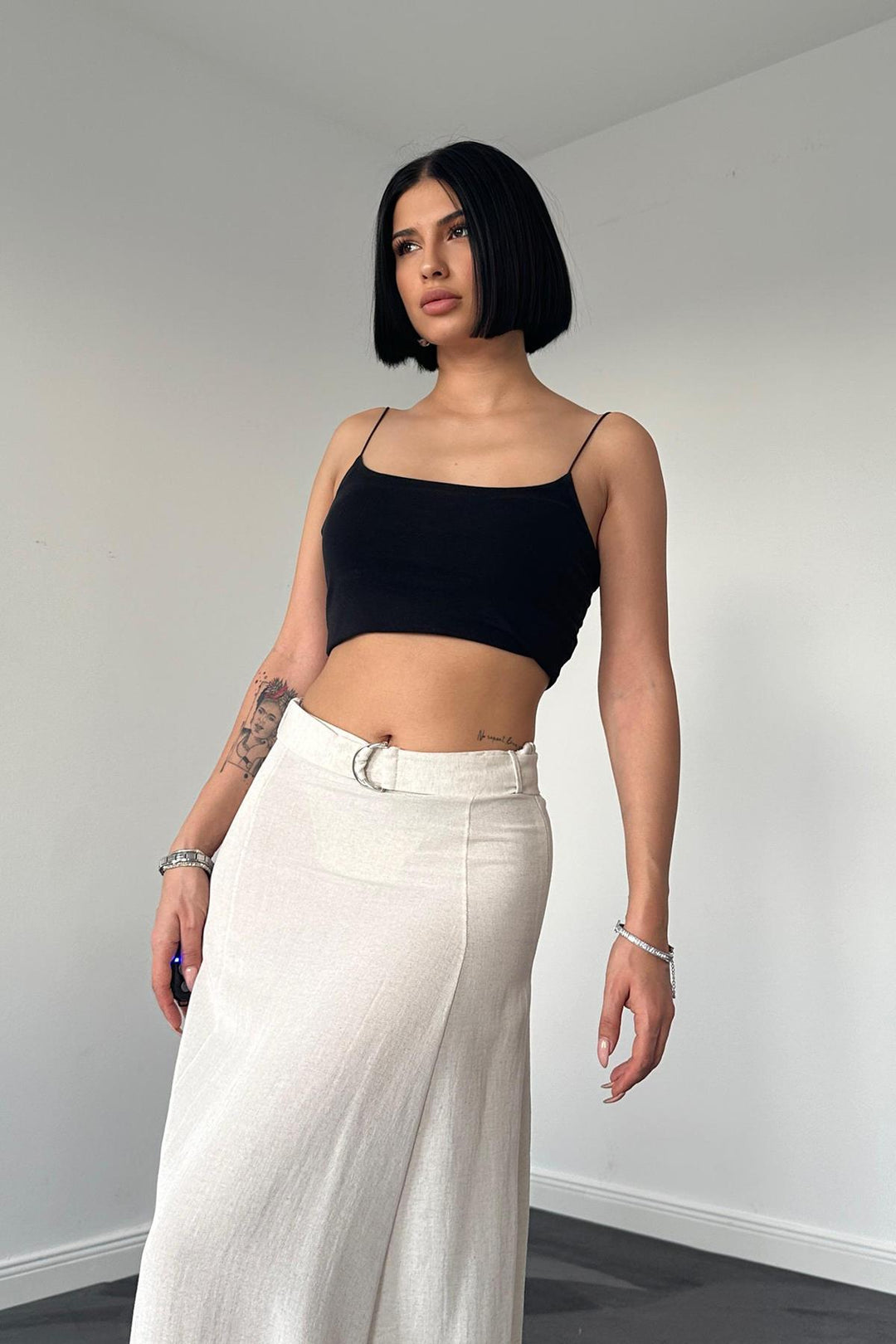 ELS Belted Skirt - Beige - Anchorage