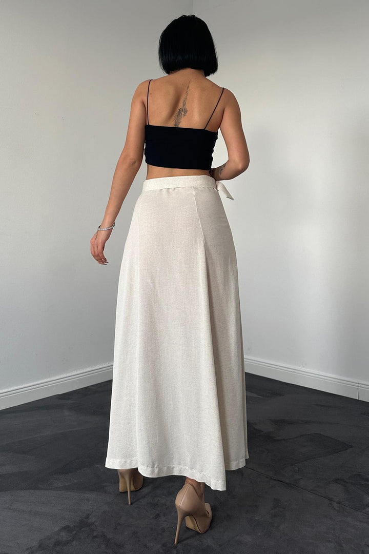 ELS Belted Skirt - Beige - Anchorage