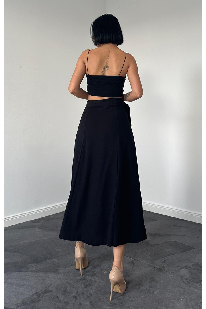 ELS Belted Skirt - Black - Batumi