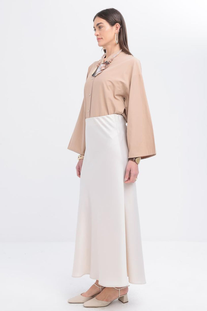 TLD Women Allday Bone Bone Elastic Waist Satin Skirt - Grants Pass