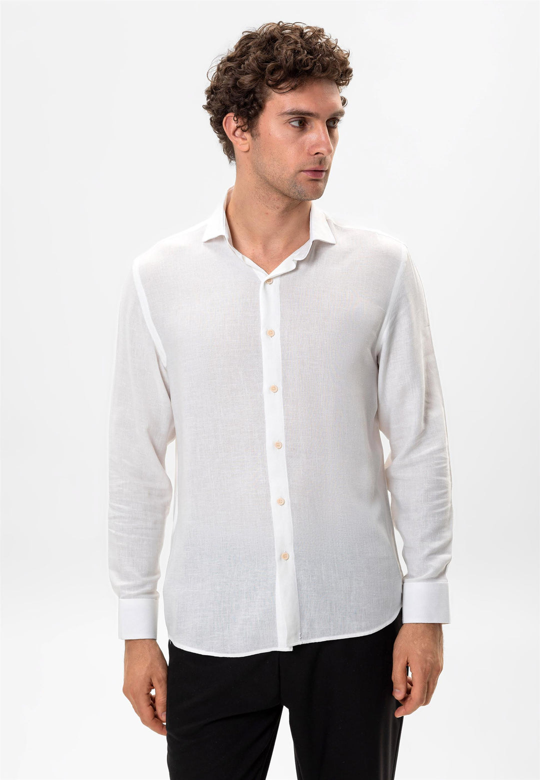 ANT Linen Blended Relax Fit Men's Shirt - Auburn