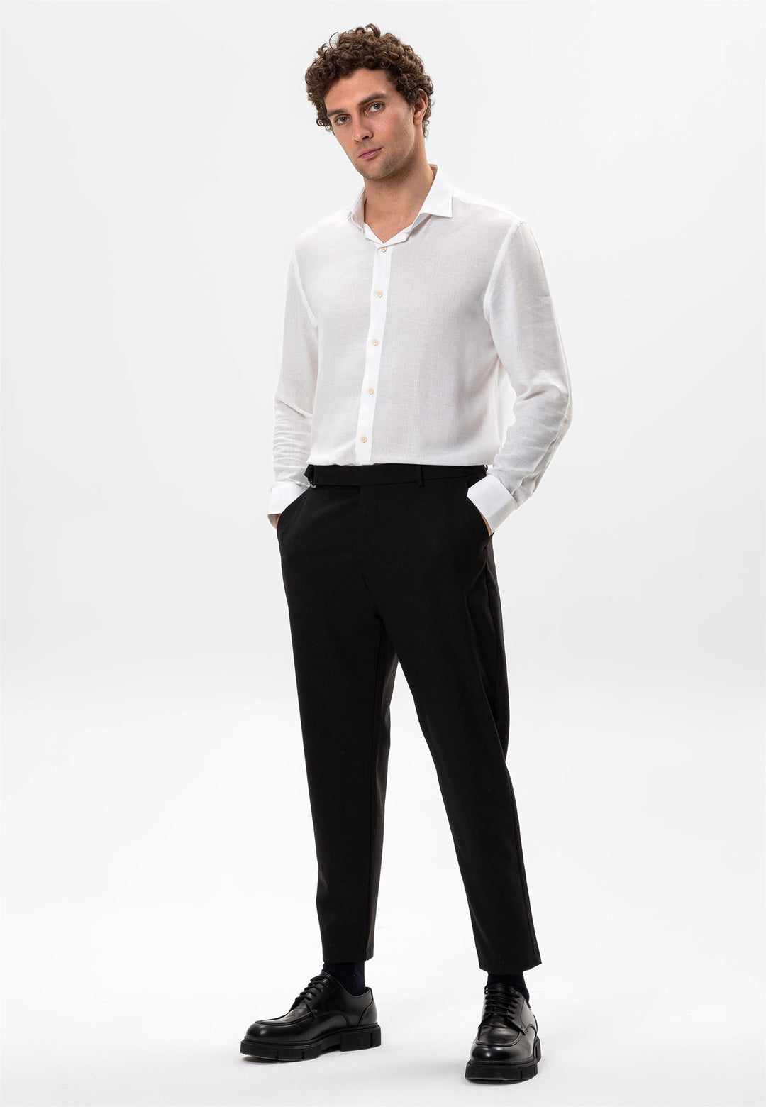 ANT Linen Blended Relax Fit Men's Shirt - Auburn