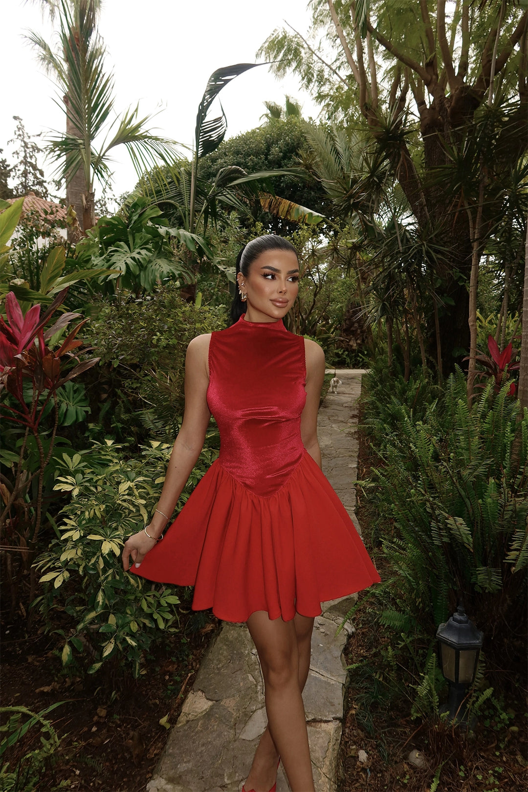 EYY Women Red Begonia Mini Dress - Perth
