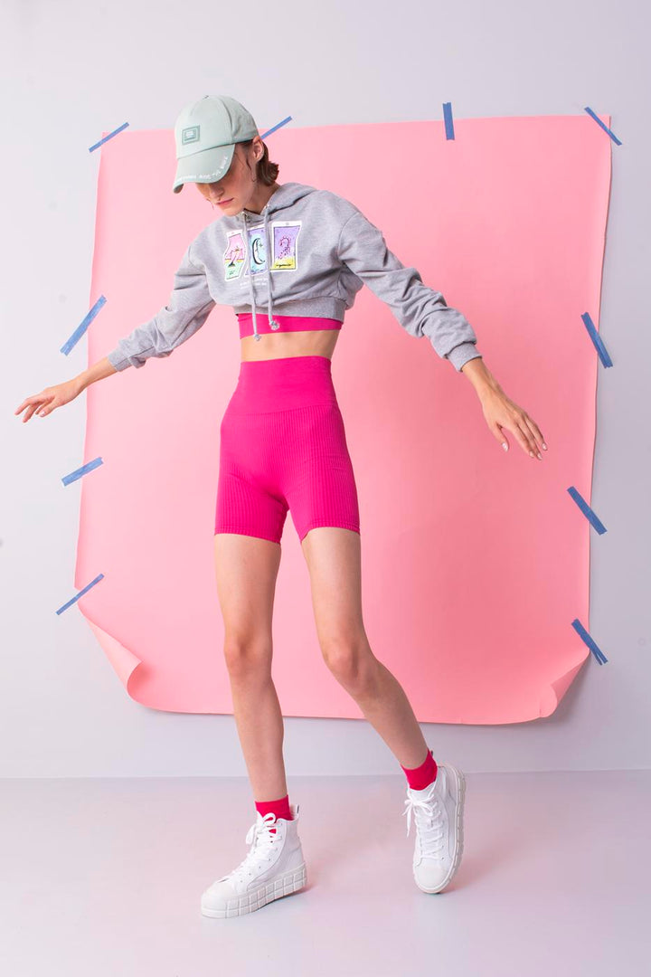 BSL Women Rib Knit Capri Sports Leggings - Dessau-Rosslau