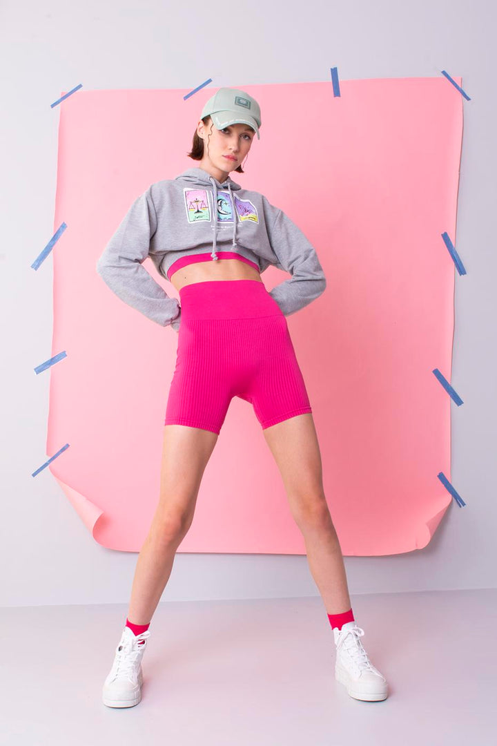 BSL Women Rib Knit Capri Sports Leggings - Dessau-Rosslau