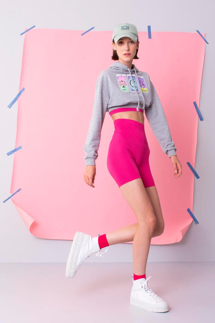 BSL Women Rib Knit Capri Sports Leggings - Dessau-Rosslau