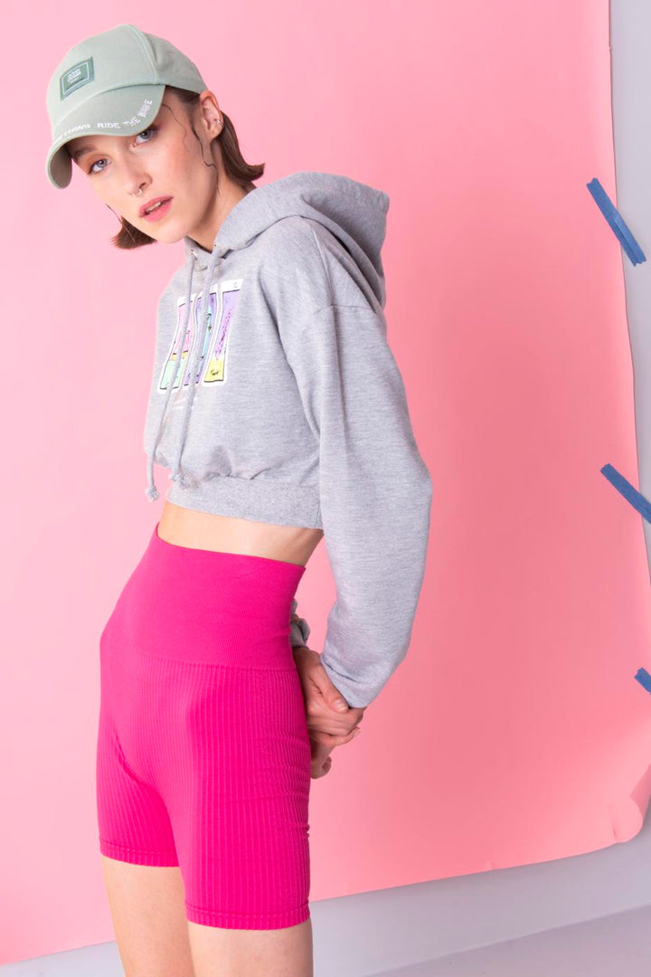 BSL Women Rib Knit Capri Sports Leggings - Dessau-Rosslau