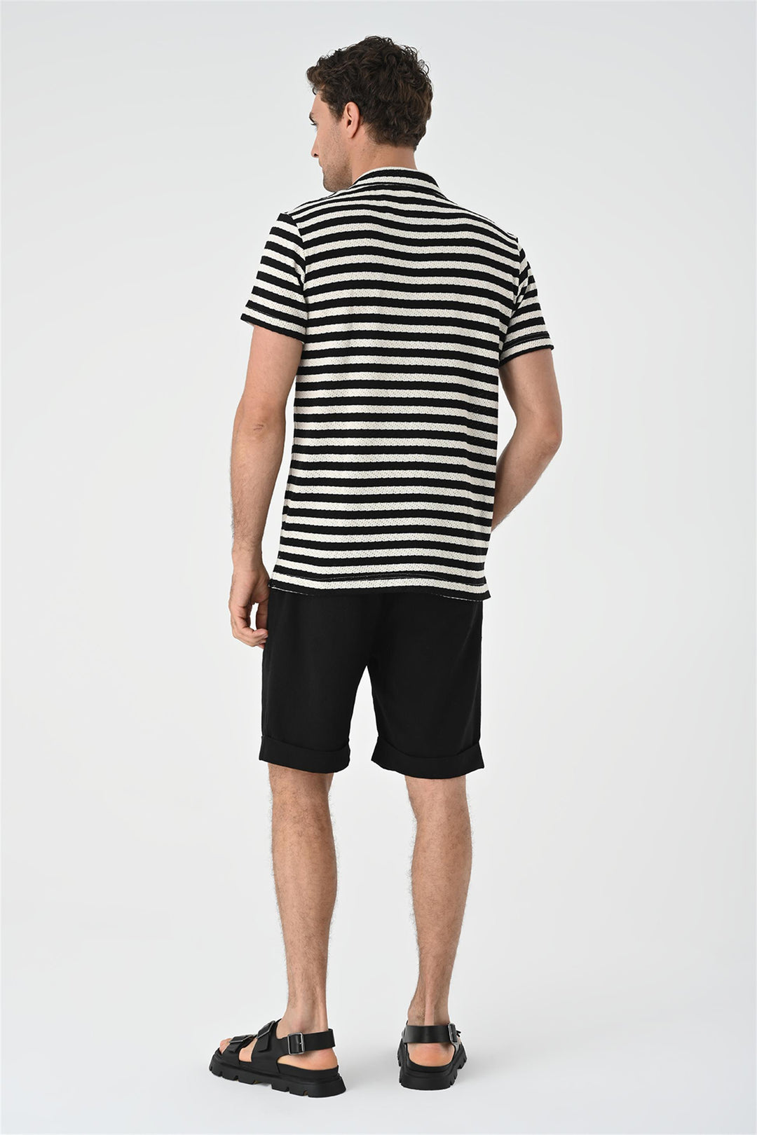 ANT Short Sleeve Striped Men's Knitwear Shirt - Kempen