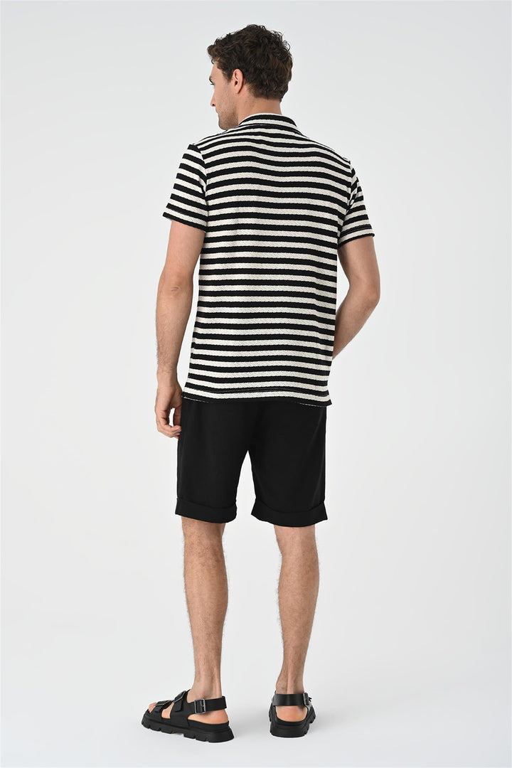ANT Short Sleeve Striped Men's Knitwear Shirt - Kempen